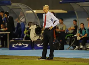 Dinamo Zagreb V Arsenal 2015-16 Prints: Arsene Wenger at Maksimir Stadium: Arsenal vs Dinamo Zagreb, UEFA Champions League 2015-16