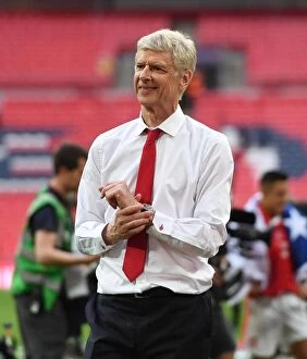 Images Dated 27th May 2017: Arsene Wenger the Manager of Arsenal after the match. Arsenal 2: 1 Chelsea. FA Cup Final