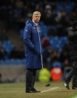 Manchester City V Arsenal 2014-15 Prints: Arsene Wenger at Manchester City vs Arsenal, Premier League 2014-15