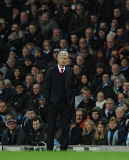 Manchester City V Arsenal 2016-17 Prints: Arsene Wenger at Manchester City vs Arsenal, Premier League 2016-17