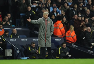 Manchester City V Arsenal 2016-17 Prints: Arsene Wenger at Manchester City vs Arsenal, Premier League 2016-17