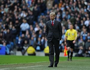 Manchester City Collection: Arsene Wenger at Manchester City vs Arsenal (2013-14)