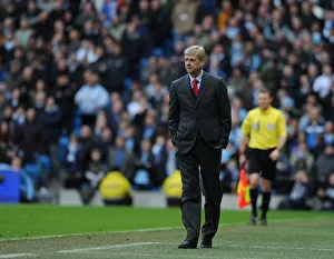 Manchester City V Arsenal 2013-14 Prints: Arsene Wenger at Manchester City vs Arsenal (2013-14)