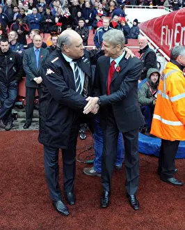 Arsene Wenger and Martin Jol Pre-Match Handshake: Arsenal vs Fulham, Premier League 2012-13