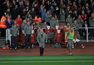 Arsenal V West Ham United 2016-17 Prints: Arsene Wenger and Per Mertesacker Celebrate Arsenal's First Goal vs