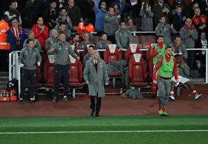 Arsenal V West Ham United 2016-17 Prints: Arsene Wenger and Per Mertesacker: Celebrating Arsenal's First Goal Against West Ham United (2016-17)