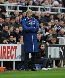 Newcastle United V Arseal 2014/15 Prints: Arsene Wenger at Newcastle United vs Arsenal, Premier League 2014-2015