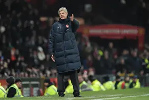 Manchester United V Arsenal 2010-11 Prints: Arsene Wenger at Old Trafford: Manchester United 1-0 Arsenal, Premier League 2010-11