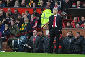 Manchester United V Arsenal FA Cup 2010-11 Prints: Arsene Wenger at Old Trafford: Manchester United Outshines Arsenal in FA Cup Sixth Round (2:0)