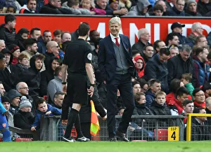 Manchester United V Arsenal 2017-18 Prints: Arsene Wenger at Old Trafford: Manchester United vs. Arsenal, Premier League 2017-18