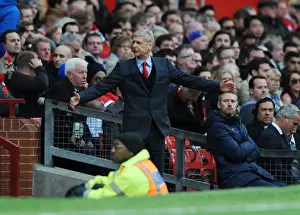 Manchester United V Arsenal 2014-15 Prints: Arsene Wenger at Old Trafford: A Premier League Battle between Arsenal and Manchester United (2014-15)