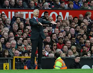 Manchester United V Arsenal 2014-15 Prints: Arsene Wenger at Old Trafford: A Premier League Battle between Manchester United and Arsenal (2014-15)