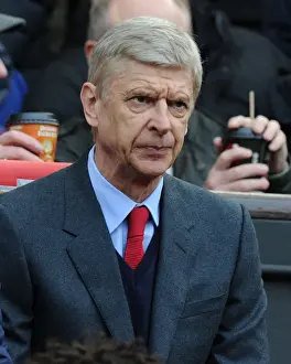 Manchester United V Arsenal 2015/16 Prints: Arsene Wenger at Old Trafford: Premier League Clash between Manchester United and Arsenal