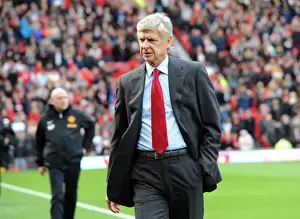 Manchester United V Arsenal 2012-13 Prints: Arsene Wenger at Old Trafford: A Tough Battle Against Manchester United (3/11/12)