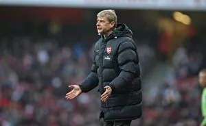 Arsene Wenger Overseeing a Scoreless Draw Against West Ham, Premier League, Emirates Stadium (January 2009)