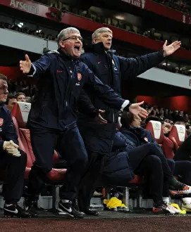 Arsenal V Wolverhampton Wanderers 2011-2012 Prints: Arsene Wenger and Pat Rice: Arsenal's Dynamic Duo during the 2011-2012 Season (Arsenal v Wolverhampton Wanderers)
