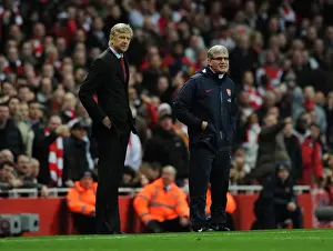 Arsenal V Queens Park Rangers 2011-12 Prints: Arsene Wenger and Pat Rice: Leading Arsenal Against Queens Park Rangers (2011-12)