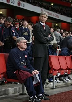 Arsenal v Blackburn Rovers 2007-8 Collection: Arsene Wenger and Pat Rice: Leading Arsenal to Victory, 2:0 over Blackburn Rovers