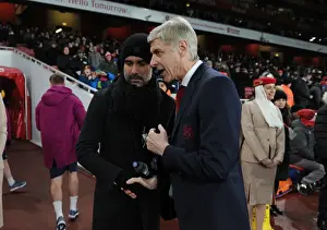Arsenal V Manchester City 2017-18 Prints: Arsene Wenger and Pep Guardiola Face Off: Arsenal v Manchester City