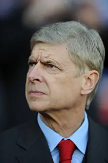 Cardiff City V Arsenal 2013-14 Prints: Arsene Wenger: Pre-Match Focus at Cardiff City Stadium (2013-14)