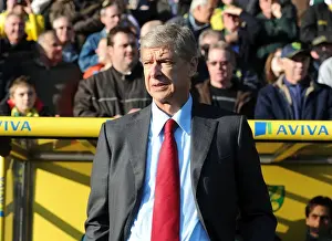 Norwich City V Arsenal 2011-12 Prints: Arsene Wenger: Pre-Match Focus at Norwich City (2011-12)