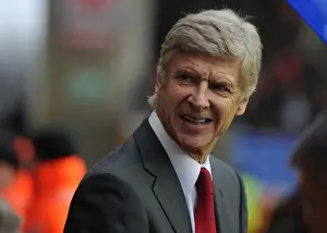 Wigan Athletic V Arsenal 2012-13 Prints: Arsene Wenger: Pre-Match Focus at Wigan Athletic (2012-13)