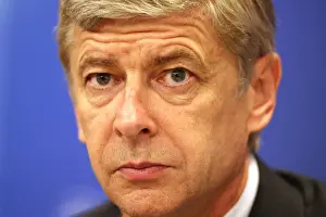 Dynamo Kiev V Arsenal 2008-09 Prints: Arsene Wenger at the Pre-Match Press Conference: Arsenal's UEFA Champions League Showdown with Dynamo Kiev