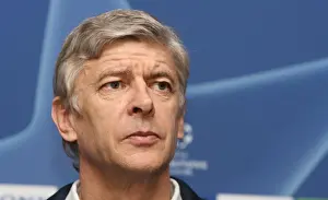 FC Porto V Arsenal 2008-9 Prints: Arsene Wenger at the Press Conference: Arsenal's Preparations for FC Porto Showdown