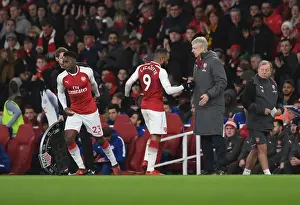 Arsenal V Chelsea 2017-18 Prints: Arsene Wenger Replacing Alexandre Lacazette with Danny Welbeck: Arsenal vs Chelsea