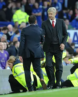 Everton V Arsenal 2014/15 Prints: Arsene Wenger and Roberto Martinez: Post-Match Handshake at Everton vs Arsenal (2014/15)