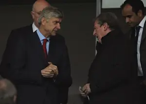 Arsenal V Schalke 04 2012-13 Prints: Arsene Wenger and Roy Hodgson Pre-Match Chat: Arsenal FC vs