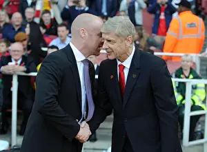 Arsenal V Burnley 2014/15 Prints: Arsene Wenger and Sean Dyche: A Pre-Match Encounter at Arsenal vs Burnley (2014/15)