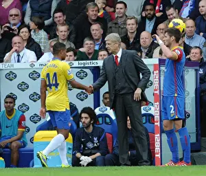 Crystal Palace V Arsenal 2013-14 Prints: Arsene Wenger and Serge Gnabry: A Handshake at Crystal Palace (2013-14)