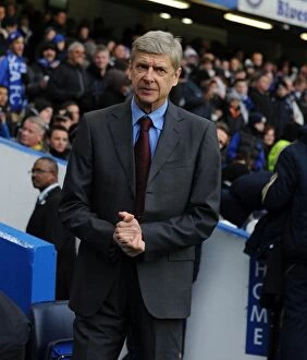Images Dated 20th January 2013: Arsene Wenger at Stamford Bridge: Chelsea vs Arsenal, Premier League 2012-13