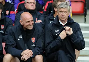 Southampton V Arsenal 2012-13 - Pre Season Prints: Arsene Wenger and Steve Bould at 2012-13 Southampton Pre-Season: Markus Liebherr Memorial Cup