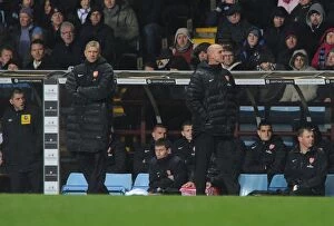 Images Dated 24th November 2012: Arsene Wenger and Steve Bould: Focused at Villa Park (Aston Villa v Arsenal, 2012-13)
