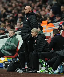 Arsenal V Swansea 2012-13 Prints: Arsene Wenger and Steve Bould Lead Arsenal Against Swansea City, 2012-13 Premier League