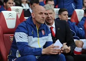 Arsenal V Sunderland 2014-15 Prints: Arsene Wenger and Steve Bould: Pre-Match Strategies (Arsenal vs Sunderland, 2015)
