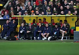 Arsene Wenger and Steve Bould on the Touchline: Norwich City vs. Arsenal, Premier League 2013-14