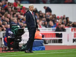 Stoke City V Arsenal 2017-18 Prints: Arsene Wenger at Stoke City: Premier League Showdown 2017-18