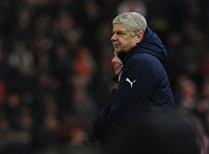 Stoke City V Arsenal 2015-16 Prints: Arsene Wenger at Stoke City vs Arsenal, Premier League 2015-16