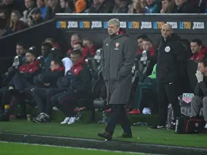 Swansea City V Arsenal 2017-18 Prints: Arsene Wenger at Swansea City: A Premier League Showdown, January 2018