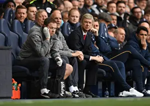 Tottenham Hotspur V Arsenal 2016-17 Prints: Arsene Wenger and His Team: Arsenal's Triumvirate at Tottenham Hotspur (2016-17)