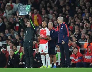 Arsene Wenger and Theo Walcott: A Behind-the-Scenes Moment at Arsenal vs. Liverpool, 2015/16 Premier League