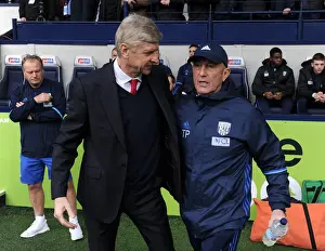 West Bromwich Albion V Arsenal 2016-17 Prints: Arsene Wenger and Tony Pulis: A Pre-Match Encounter at The Hawthorns (West Bromwich Albion vs Arsenal)