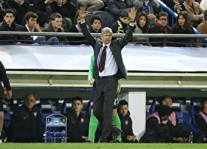 Arsene Wenger at the UEFA Champions League Quarterfinal: Arsenal vs. Villarreal (1:1), El Madrigal, Spain, 2009