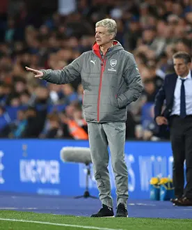 Leicester City V Arsenal 2017-18 Prints: Arsene Wenger vs. Leicester City: A Premier League Battle (2017-18)
