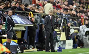 Villarreal V Arsenal 2008-9 Prints: Arsene Wenger vs Villarreal: A UEFA Champions League Battle, 1st Leg