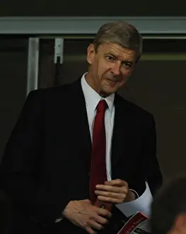 Arsenal V Olympiacos 2011-12 Prints: Arsene Wenger Watching Arsenal FC vs Olympiacos FC, UEFA Champions League (2011)