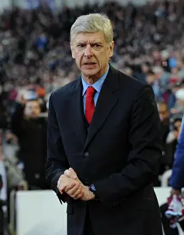West Ham United V Arsenal 2014-15 Prints: Arsene Wenger at West Ham United (2014-15): A Visiting Manager at Boleyn Ground